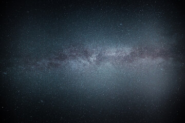 Fototapeta na wymiar Blue starry milky way astro photo