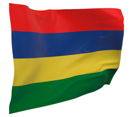 Mauritius flag isolated