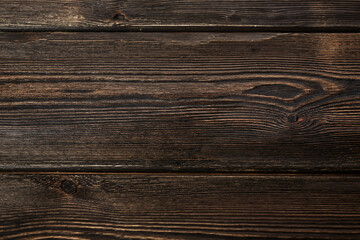 Wooden brown background. Wooden table texture. Top view