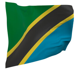 Tanzania flag isolated