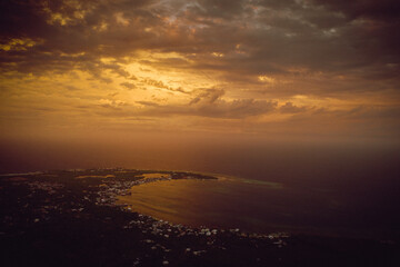 sunset over the sea