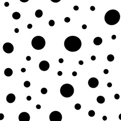 Irregular polka dots seamless pattern. Circle shapes texture background.