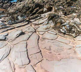 Eroded Lava Formations on Makaluapuna Point, Kapalua, Maui, Hawaii, USA