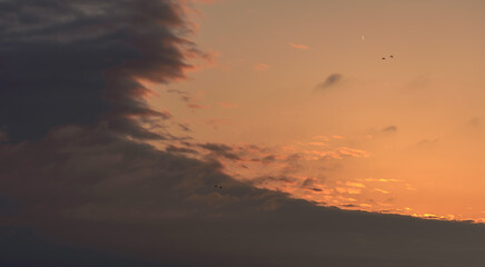 sunset in the clouds