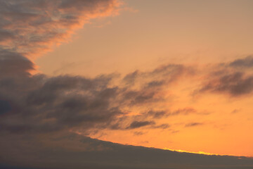 sunset in the clouds