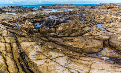 Tide Pools on Lava Formations, Makaluapuna Point, Kapalua, Maui, Hawaii, USA