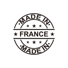 Made in france stamp logo icon symbol design