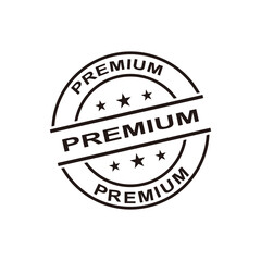 premium round stamp icon symbol