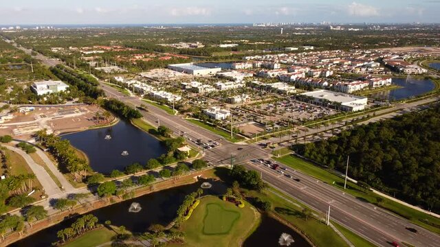 Aerial Video Jupiter FL Donald Ross Road And Parkside Drive