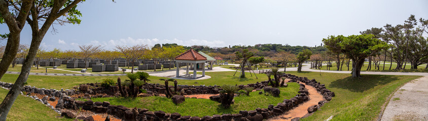Fototapeta na wymiar Peace Memorial Park Panorama