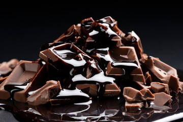 チョコレートソースをかける
