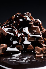 チョコレートソースをかける