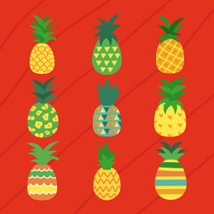 nine pineapples icons