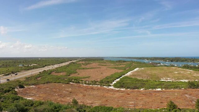 Aerial video Jonathan Dickinson State Park Jupiter Florida