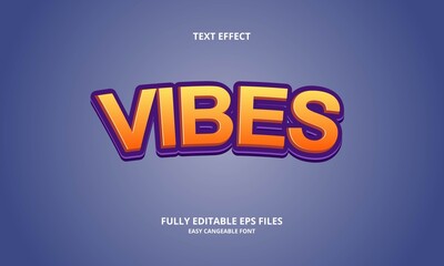 vibes style editable text effect
