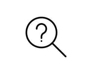 Magnifiger line icon. Vector symbol in trendy flat style on white background. Web sing for design.