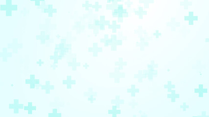 Abstract medical blue cross pattern white background.