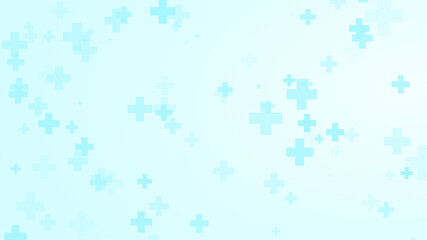 Abstract medical blue cross pattern white background.