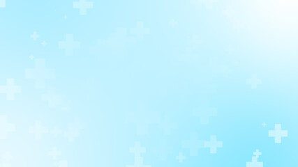 Abstract medical health white cross pattern blue background.
