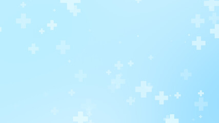 Abstract medical white blue cross pattern background.