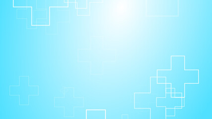 Abstract medical health blue cross pattern background. G