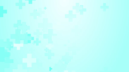 Abstract medical health blue cross pattern background.