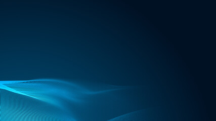 Dot blue wave light screen gradient texture background. Abstract  technology big data digital background. 3d rendering.