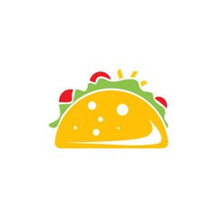 Taco icon design template vector illustration