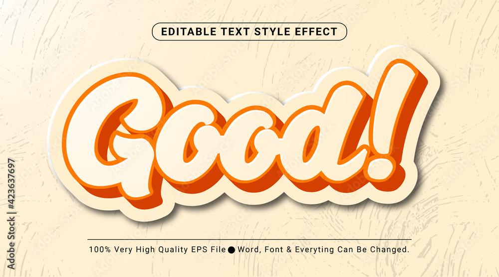 Poster 3d good poster headline with soft color's layered style text effect, editable text effect