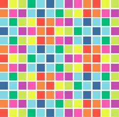 Colourful squares seamless repeating vector pattern