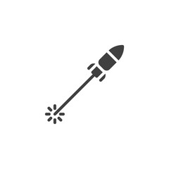 Firework rocket vector icon