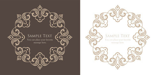 ヴィンテージフレームデザインセット。上質で美しいパターンデザイン