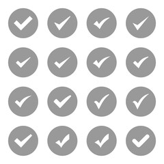 check mark icon set vector sign symbol