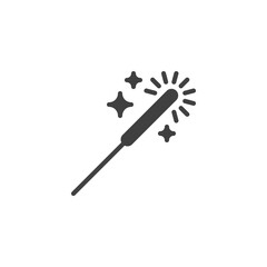 Sparkler stick vector icon