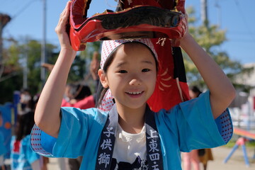 Shishimai that is traditional festival in Japan