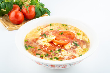 Nutritious and delicious tomato egg soup