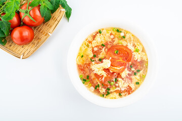 Nutritious and delicious tomato egg soup