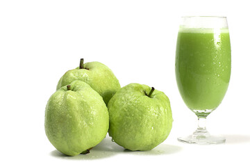 Fresh guava and juice.