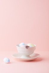 Easter Decoration on paper background. Soft focus. Copy space.