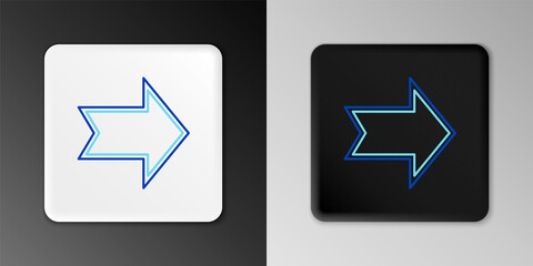 Line Arrow icon isolated on grey background. Direction Arrowhead symbol. Navigation pointer sign. Colorful outline concept. Vector