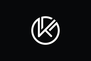 GK logo letter design on luxury background. KG logo monogram initials letter concept. GK icon logo design. KG elegant and Professional letter icon design on black background. G K KG GK