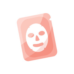 Vector pink face mask packaging
