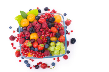 berry mix isolated on a white background