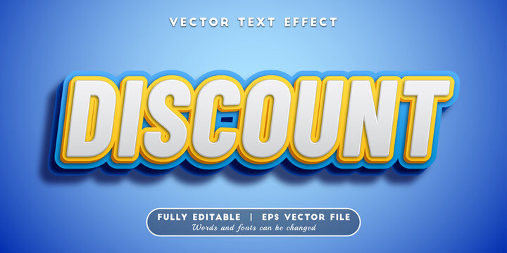 Discount Text Effect, Editable 3D Text Style