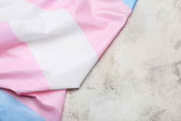 Transgender flag on light background