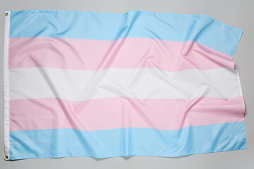 Transgender flag on light background