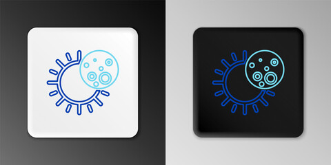 Line Eclipse of the sun icon isolated on grey background. Total sonar eclipse. Colorful outline concept. Vector