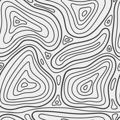 Vector hand drawn seamless pattern cute design. black line shapes