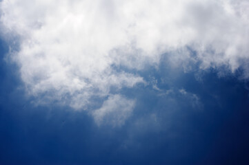 blue sky and could in summer
