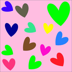 seamless pattern with hearts